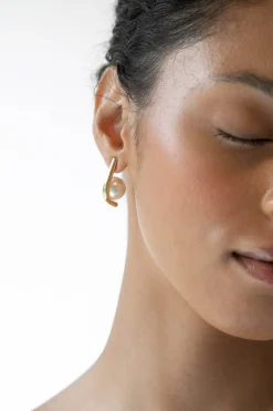 ABSTRACT PEARL EARRING