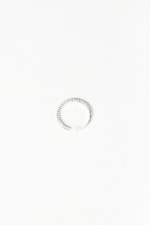 ADJUSTABLE ZIRCONIA BEADED RING