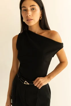 ASYMMETRIC OFF THE SHOULDER TANK