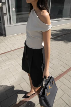 ASYMMETRIC OFF THE SHOULDER TANK