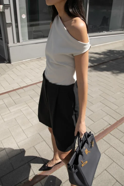 ASYMMETRIC OFF THE SHOULDER TANK