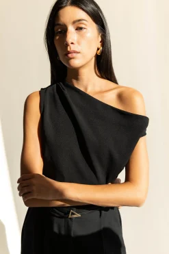 ASYMMETRIC OFF THE SHOULDER TANK