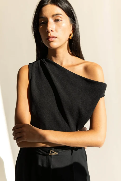 ASYMMETRIC OFF THE SHOULDER TANK