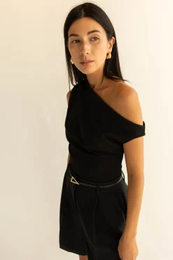 ASYMMETRIC OFF THE SHOULDER TANK