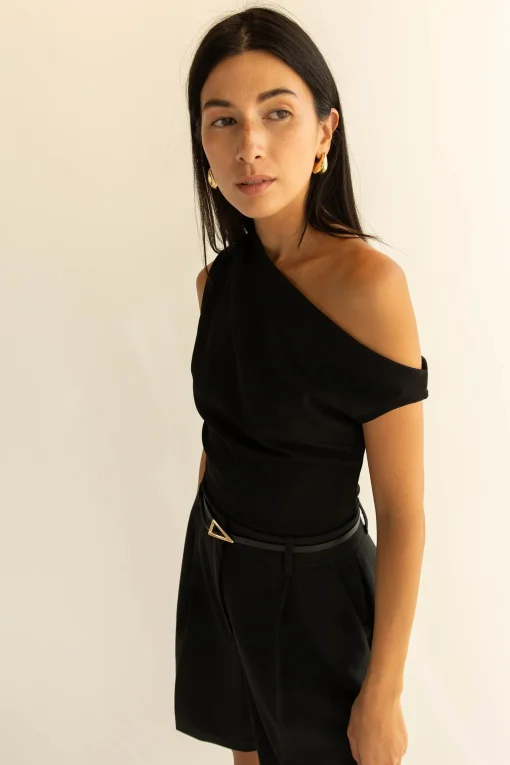 ASYMMETRIC OFF THE SHOULDER TANK