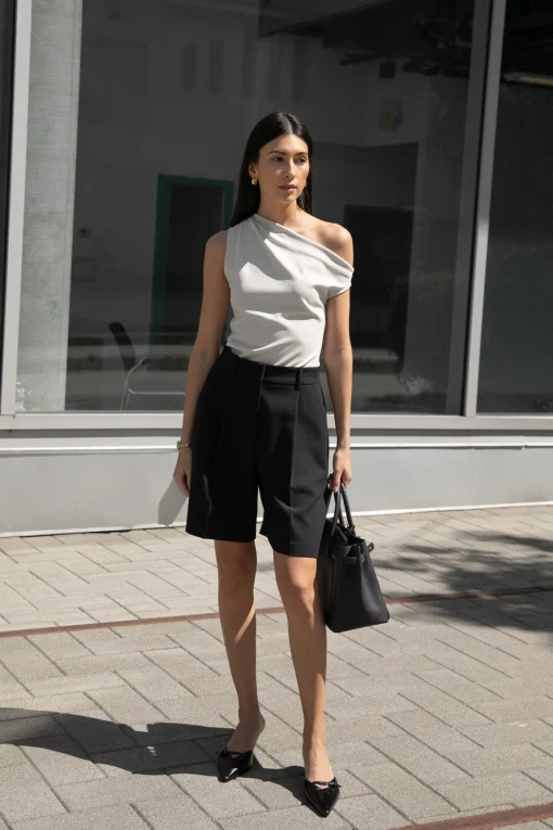 ASYMMETRIC OFF THE SHOULDER TANK
