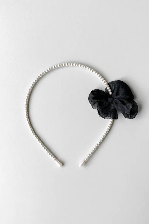 BEADED HEADBAND WITH BOW