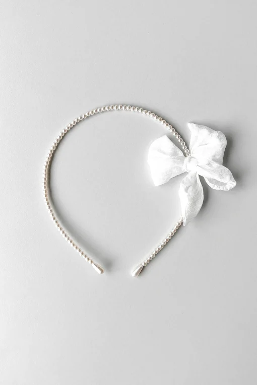 BEADED HEADBAND WITH BOW