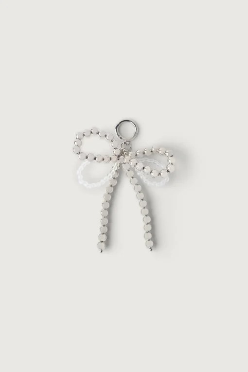 BEADED RIBBON BAG CHARM