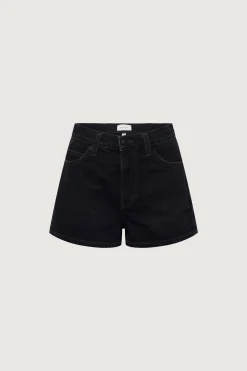 BLACK DENIM MICRO SHORT