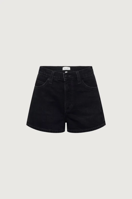 BLACK DENIM MICRO SHORT
