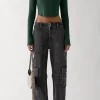 BLACK WASH CARGO JEAN