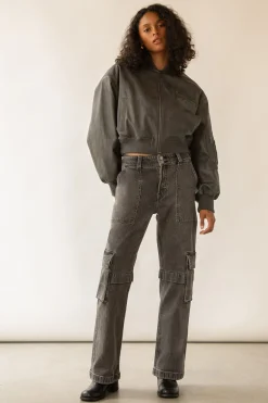 BLACK WASH CARGO JEAN