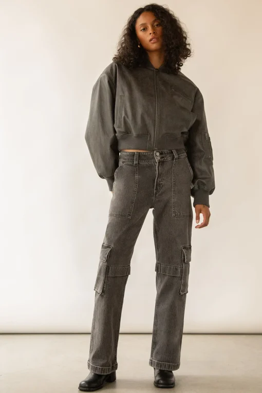 BLACK WASH CARGO JEAN