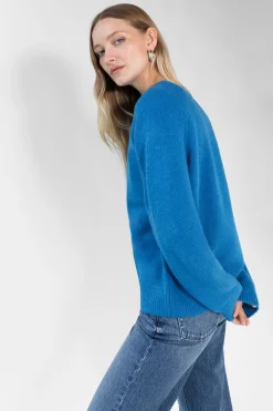 BLUE CREWNECK SWEATER