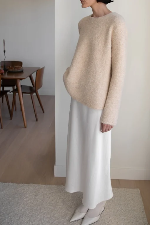 BOUCLE KNIT CREWNECK SWEATER
