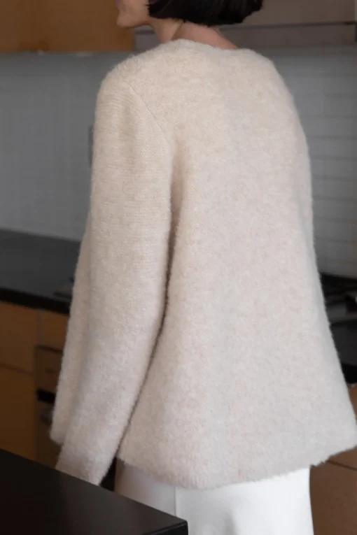 BOUCLE KNIT CREWNECK SWEATER