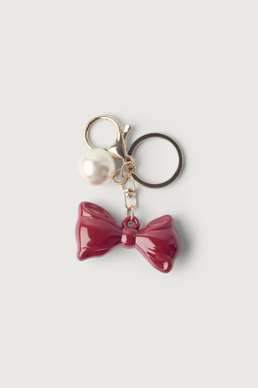 BOW AND PEARL BAG CHARM