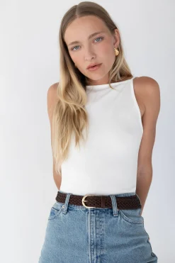BRAIDED LEATHER BELT