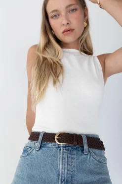 BRAIDED LEATHER BELT
