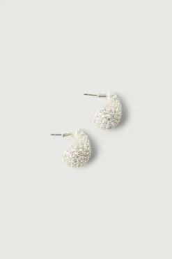BUBBLE DROP EARRING WITH STONE DETAIL
