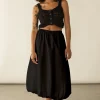 BUBBLE HEM MAXI SKIRT
