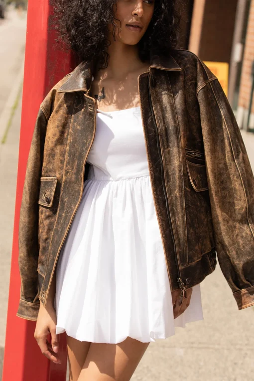 BUBBLE HEM MINI DRESS