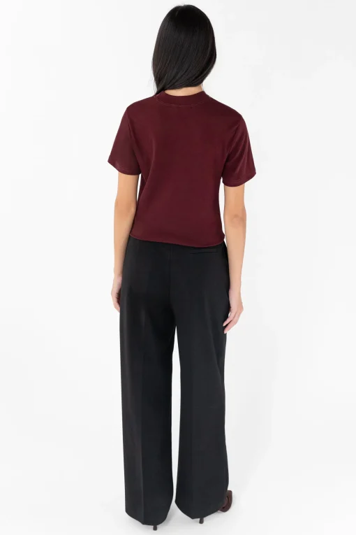 BURGUNDY SHORT SLEEVE TOP