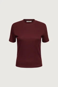 BURGUNDY SHORT SLEEVE TOP