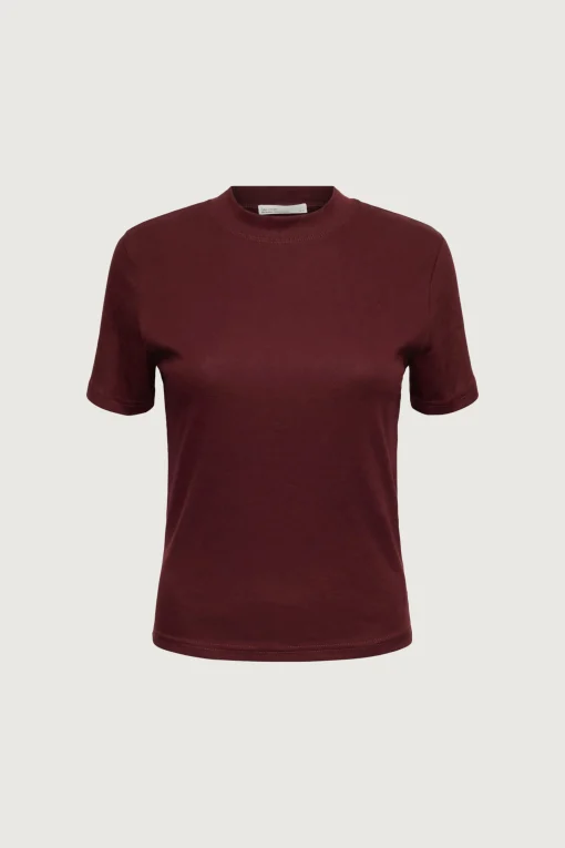 BURGUNDY SHORT SLEEVE TOP