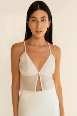 BUTTON FRONT CAMISOLE TANK