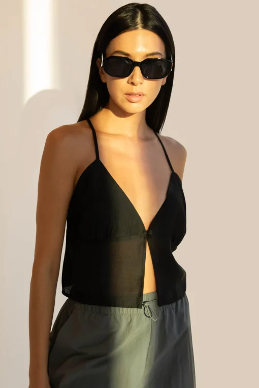 BUTTON FRONT CAMISOLE TANK