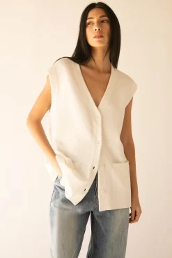 BUTTON FRONT SWEATER VEST