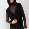 BUTTON FRONT SWEATER VEST