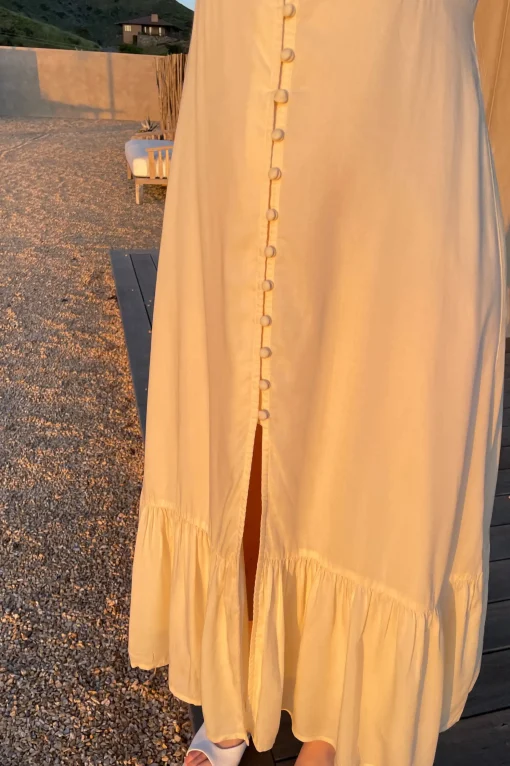 BUTTON UP MIDI DRESS