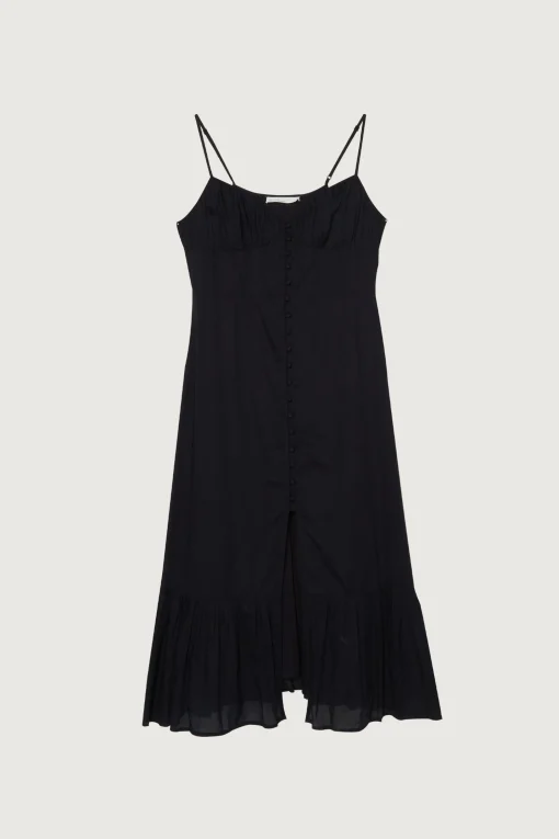 BUTTON UP MIDI DRESS