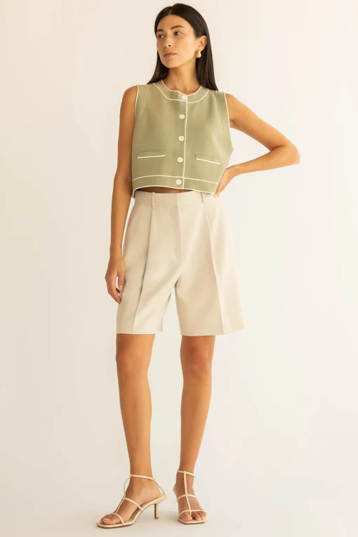 BUTTON UP SWEATER VEST