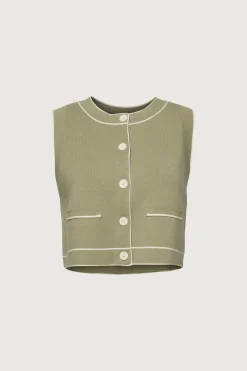 BUTTON UP SWEATER VEST