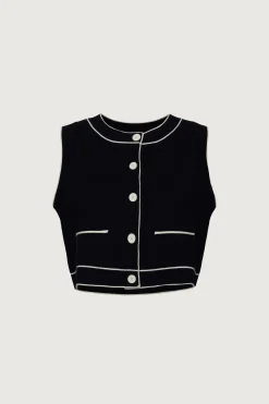 BUTTON UP SWEATER VEST