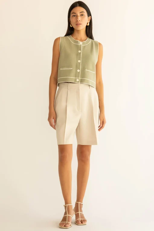 BUTTON UP SWEATER VEST
