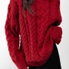 CABLE KNIT CREWNECK SWEATER
