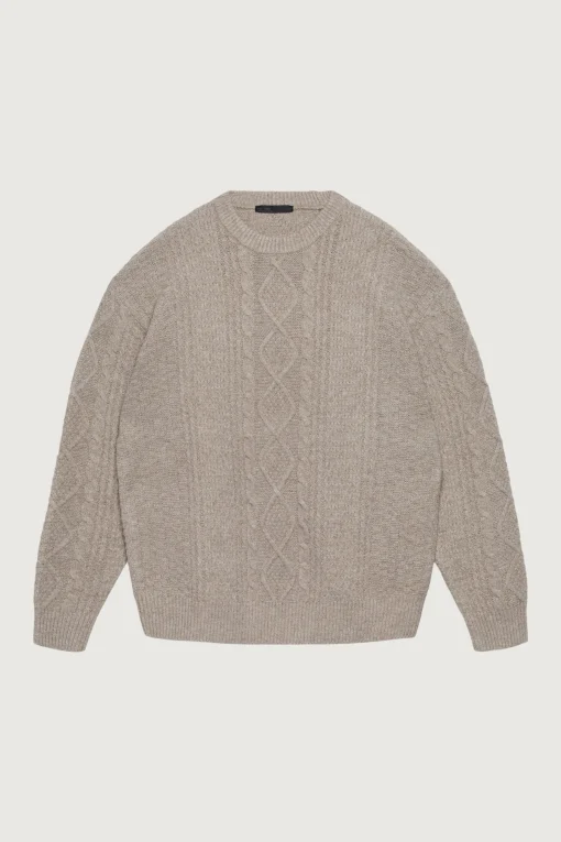 CABLE KNIT CREWNECK SWEATER