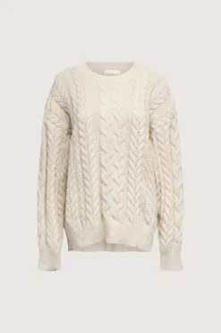 CABLE KNIT CREWNECK SWEATER