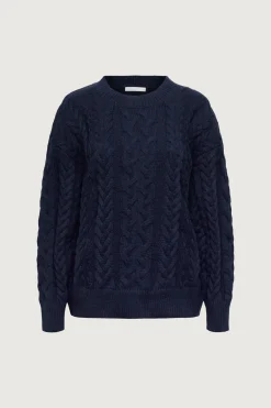 CABLE KNIT CREWNECK SWEATER