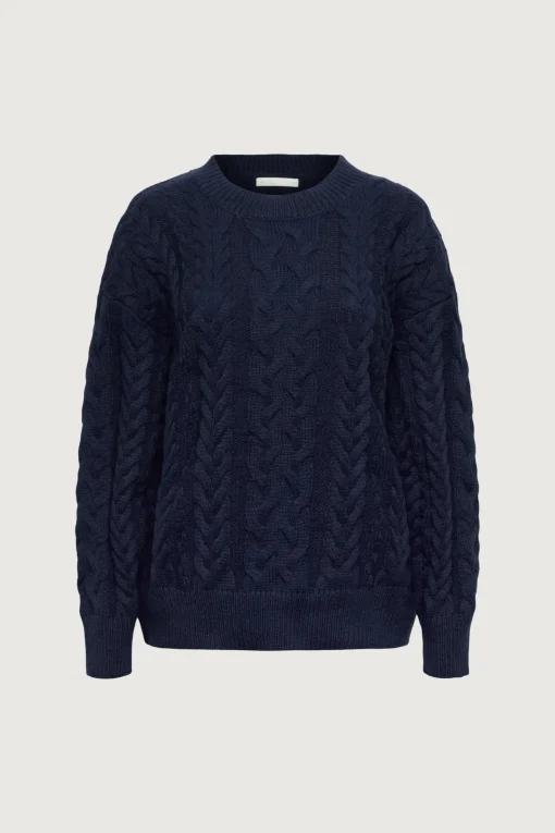 CABLE KNIT CREWNECK SWEATER