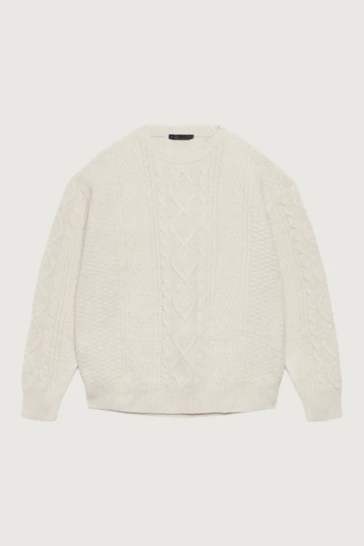 CABLE KNIT CREWNECK SWEATER