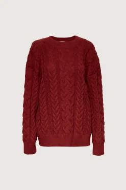 CABLE KNIT CREWNECK SWEATER