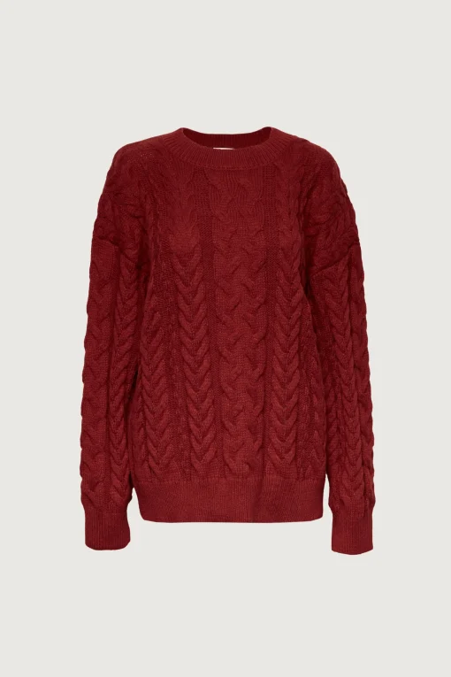 CABLE KNIT CREWNECK SWEATER