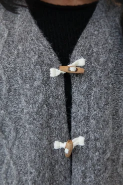 CABLE KNIT VEST WITH TOGGLES