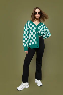 CHECKERED CARDIGAN